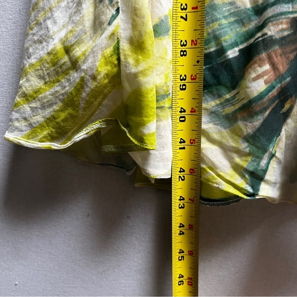 Steilmann silk cotton Elegant Green and White Women's Midi Dress Sz 12 - Picture 12 of 15